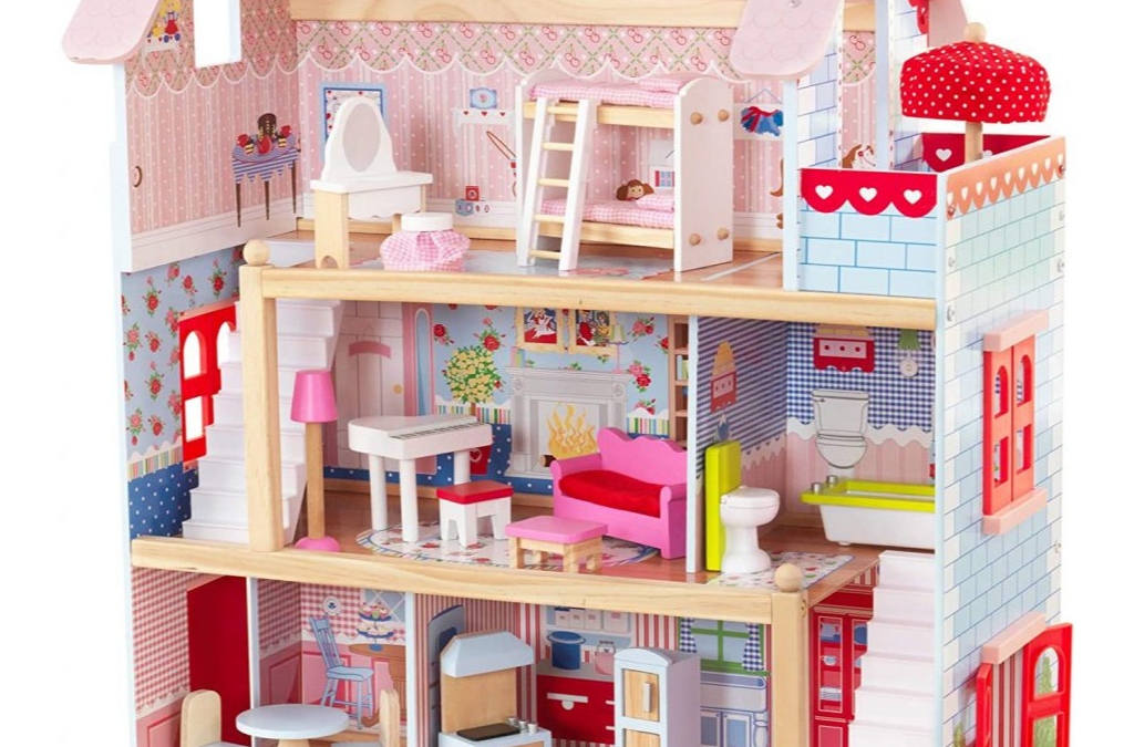 Casa de madera de muñecas