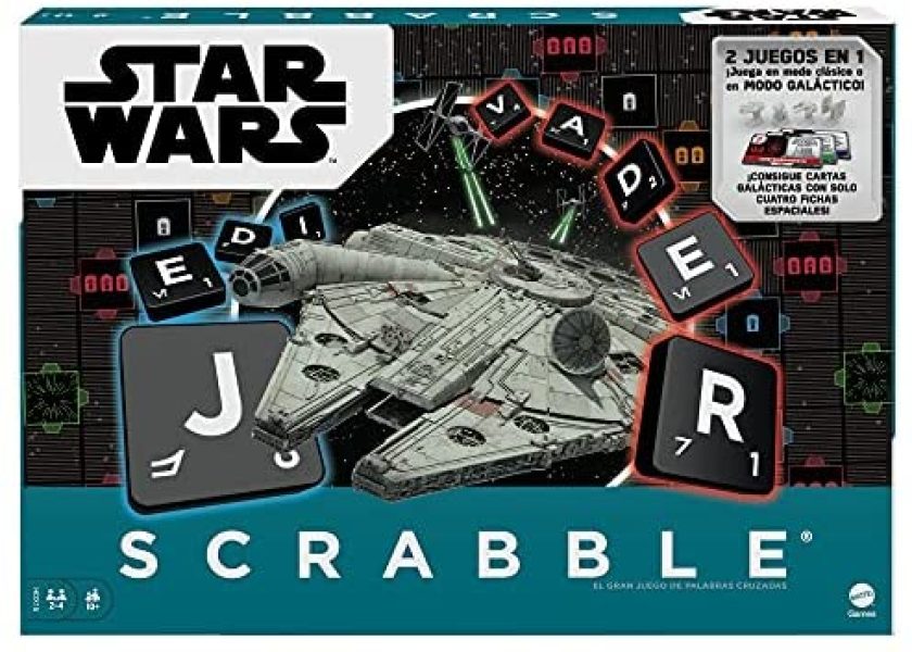 Mattel Games Scrabble Star Wars, juego de mesa para niños de +10 años, incluye cartas (Mattel HDX15)