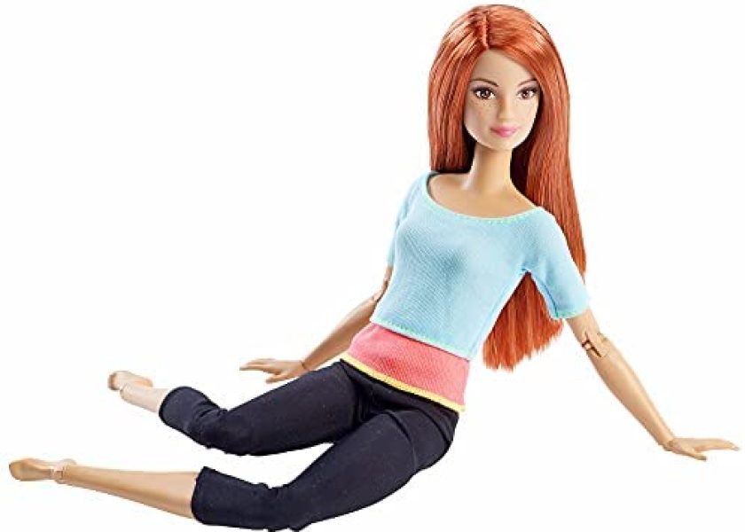 Barbie- Fashionista Made to Move Muñeca con Articulaciones Flexibles, Pelirroja, Multicolor (Mattel DPP74)