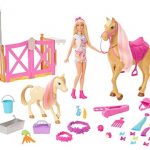Barbie con caballo y poni Muñeca Mattel GXV77